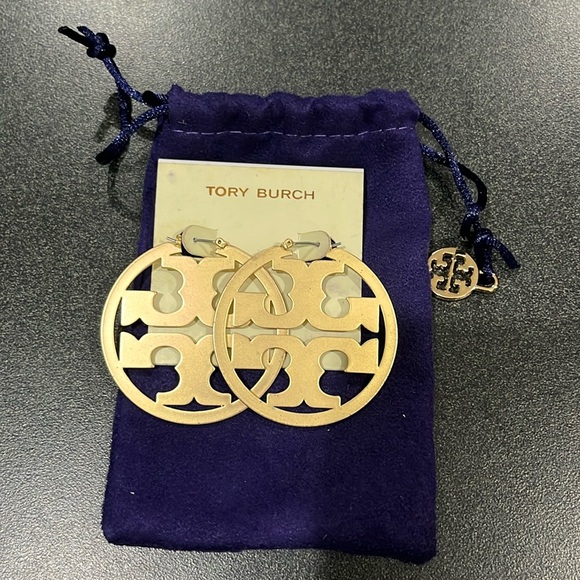 Tory Burch Jewelry - Tory Burch Gold Miller Hoops